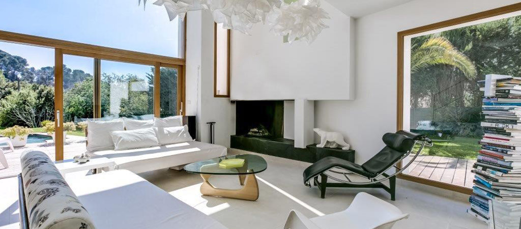 salon blanc maison architecte